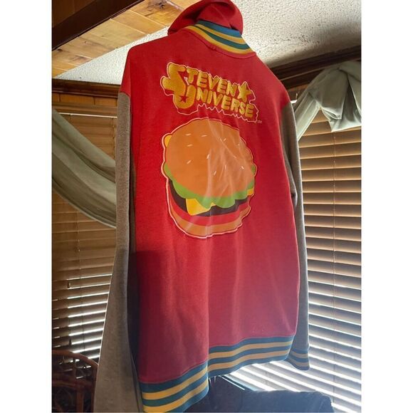 Cartoon Network Steven Universe Chesseburger Hoodie Varsity Jacket/ Sweatshirt S - Picture 6 of 12
